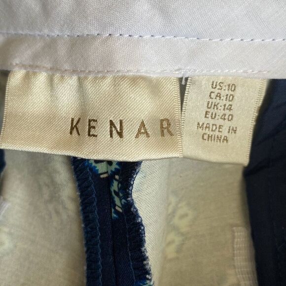 Kenar navy chino Bermuda shorts with geometric print size 10 - Picture 9 of 10